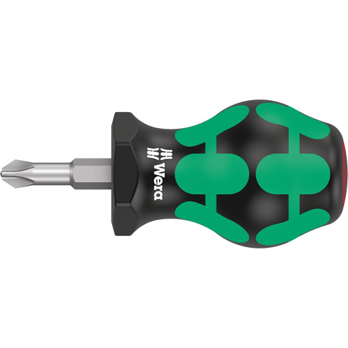 350 Phillips Stubby Screwdriver, #2, 3-1/8" L, Cushion Grip Handle Brunswick Fyr & Safety
