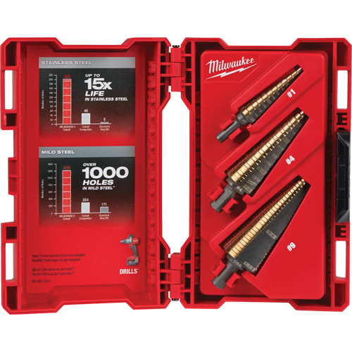 Step Drill Bit Set, 3 Pieces, High Speed Cobalt Brunswick Fyr & Safety
