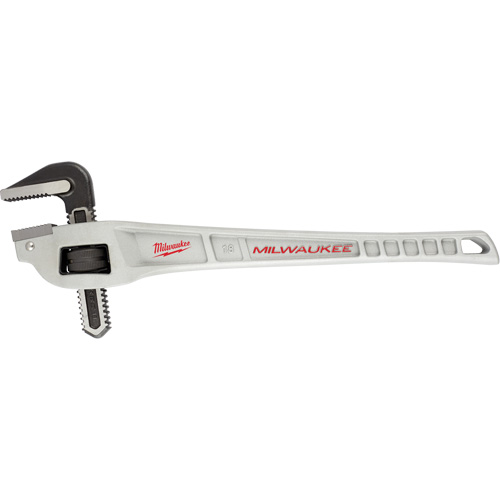 Aluminum Offset Pipe Wrench, 2" Jaw Capacity, 18" Long, Powder Coated Finish, Ergonomic Handle Brunswick Fyr & Safety