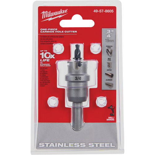 Scies-cloches au carbure monobloc, 3/4", Profondeur de la coupe de 3/16" Brunswick Fyr & Safety