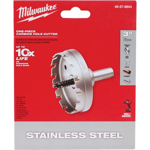 Scies-cloches au carbure monobloc, 3", Profondeur de la coupe de 3/16" Brunswick Fyr & Safety