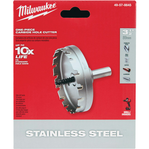 One-Piece Carbide Hole Cutters, 3-1/2", 3/16" Depth of Cut Brunswick Fyr & Safety