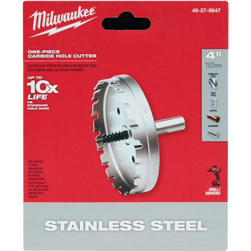 Scies-cloches au carbure monobloc, 4", Profondeur de la coupe de 3/16" Brunswick Fyr & Safety