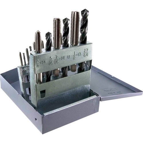 Jeu de tarauds & forets UNC DRILLCO, 18 morcea Brunswick Fyr & Safety