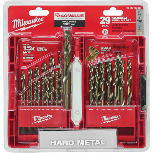 Red Helix Drill Bit Set, 29 Pieces, Cobalt Brunswick Fyr & Safety