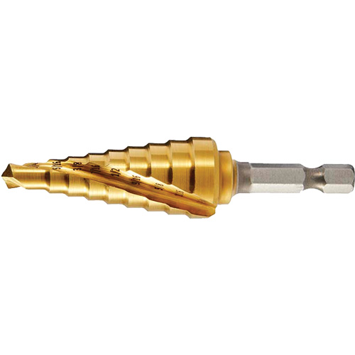 Drillco&reg; #4 Step Drill, 1/4" - 1-1/8" , 1/16" Increments Brunswick Fyr & Safety