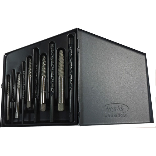 Jeu d'extracteurs de vis Drillco avec forets, Carbure, 10 Morcea Brunswick Fyr & Safety