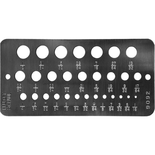 Drillco&reg; Fractional Sizes Drill Gauge Brunswick Fyr & Safety