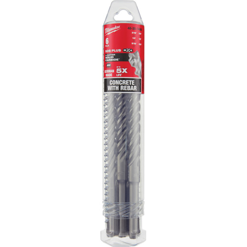 MX4 4-Cutter Rotary Hammer Drill Bit Kit, 6 Pieces, Carbide Brunswick Fyr & Safety
