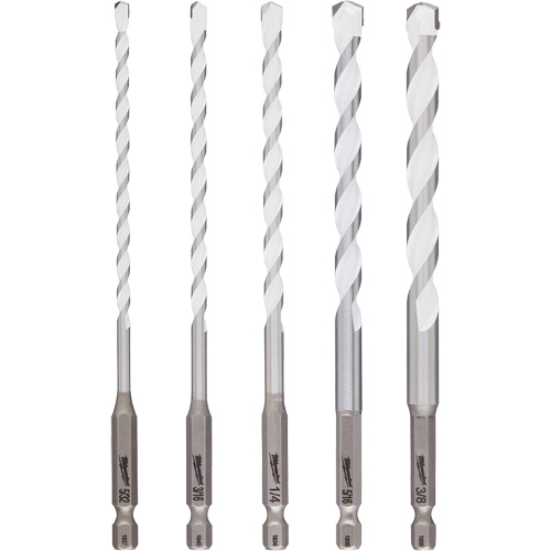 Shockwave Multi-Material Drill Bit Set, 5 Pieces, Carbide Brunswick Fyr & Safety