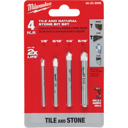 Natural Stone Bit Set, 4 Pieces, Carbide Brunswick Fyr & Safety