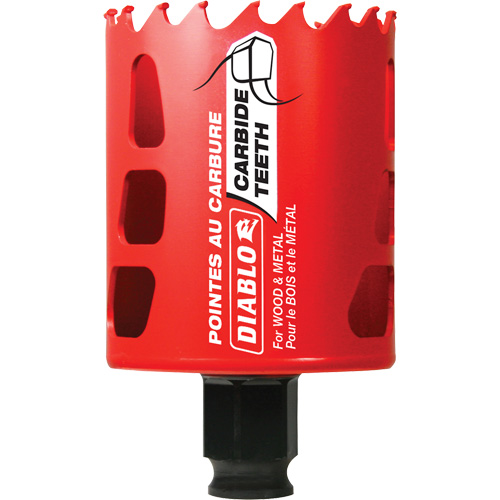 Scie cloche pour bois et m&eacute;tal, 2-1/4", Profondeur de la coupe 2-3/8", Carbure Brunswick Fyr & Safety