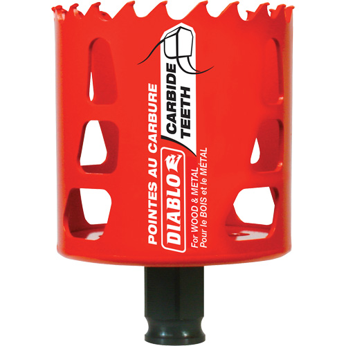 Scie cloche pour bois et m&eacute;tal, 2-9/16", Profondeur de la coupe 2-3/8", Carbure Brunswick Fyr & Safety