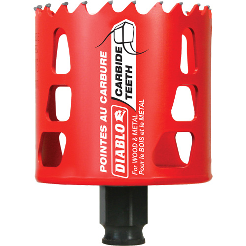 Scie cloche pour bois et m&eacute;tal, 2-11/16", Profondeur de la coupe 2-3/8", Carbure Brunswick Fyr & Safety