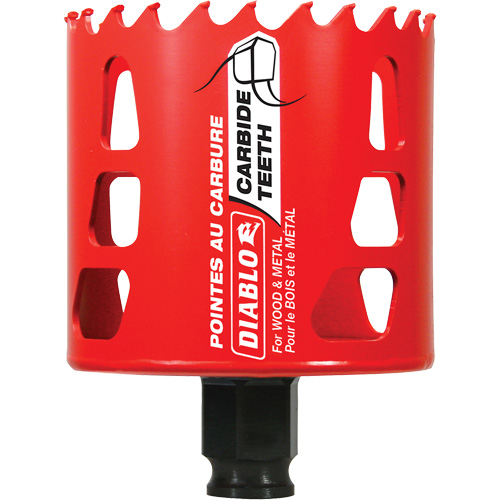 Scie cloche pour bois et m&eacute;tal, 2-3/4", Profondeur de la coupe 2-3/8", Carbure Brunswick Fyr & Safety