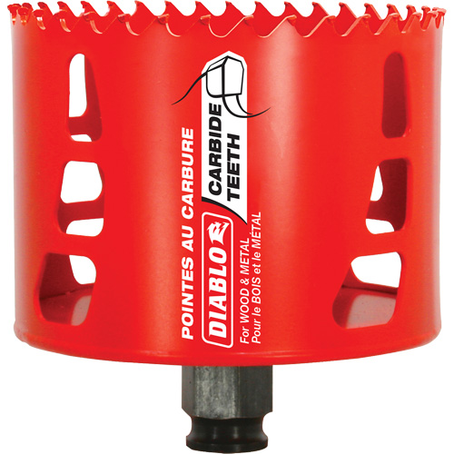 Scie cloche pour bois et m&eacute;tal, 3-1/2", Profondeur de la coupe 2-3/8", Carbure Brunswick Fyr & Safety