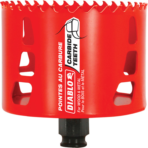 Scie cloche pour bois et m&eacute;tal, 3-5/8", Profondeur de la coupe 2-3/8", Carbure Brunswick Fyr & Safety