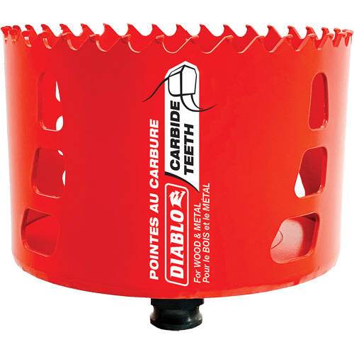 Scie cloche pour bois et m&eacute;tal, 4", Profondeur de la coupe 2-3/8", Carbure Brunswick Fyr & Safety