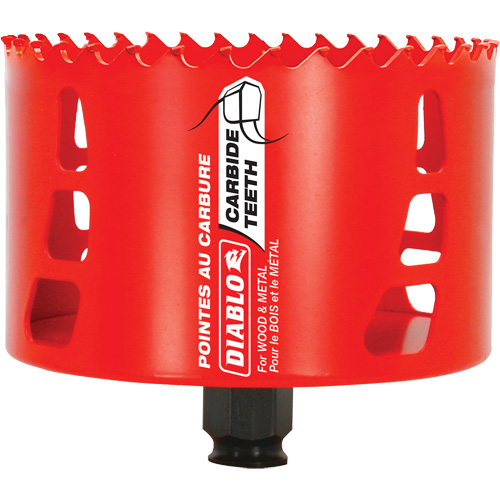 Scie cloche pour bois et m&eacute;tal, 4-1/8", Profondeur de la coupe 2-3/8", Carbure Brunswick Fyr & Safety