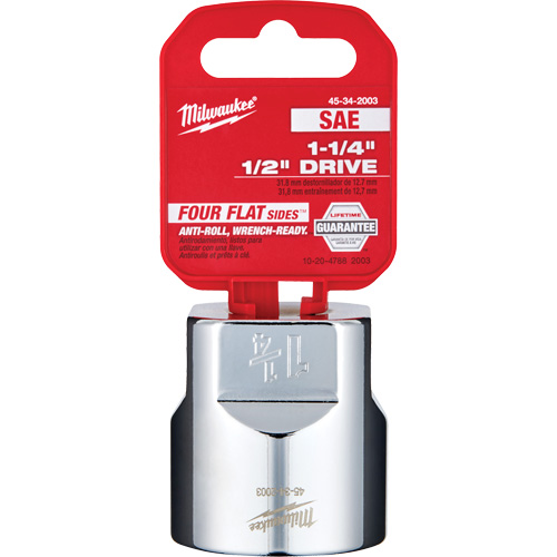 Prise SAE avec c&ocirc;t&eacute;s Four Flats, 1-1/4", Prise 1/2", 6 pans Brunswick Fyr & Safety
