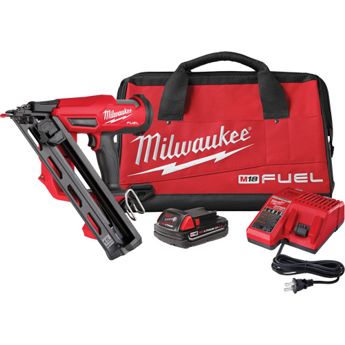 M18 Fuel 15 Gauge Finish Nailer Kit, 18 V, Lithium-Ion Brunswick Fyr & Safety