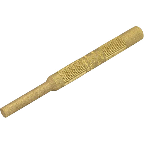 Brass Pin Punch, 1/4" Dia. x 4" L Brunswick Fyr & Safety