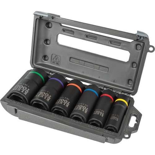 2-in-1 6-Piece Socket Set, 6 Pcs, Impact, Deep Brunswick Fyr & Safety