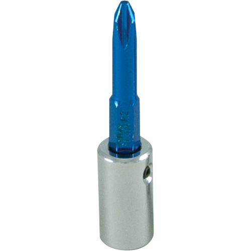 Douille tournevis &agrave; embout bleu, Phillips, #2, Prise 1/4" Brunswick Fyr & Safety