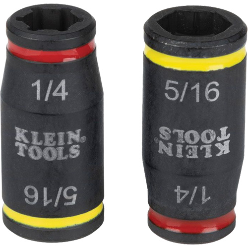 3-in-1 Impact Flip Socket Set, Hex, 1/4" Drive, 3 Pcs Brunswick Fyr & Safety