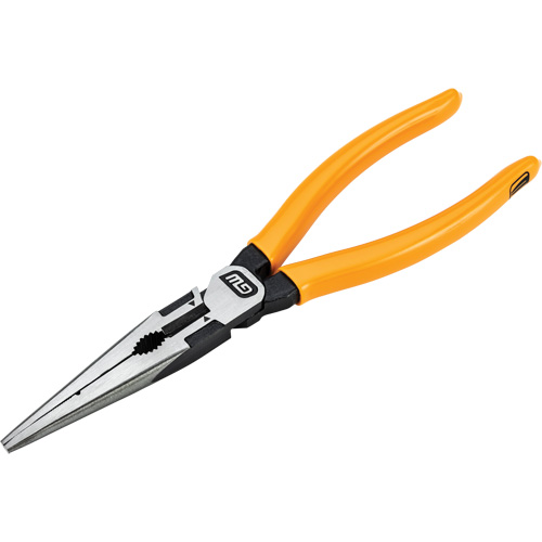 Pitbull Dipped Handle Long Nose Pliers, 8" L Brunswick Fyr & Safety