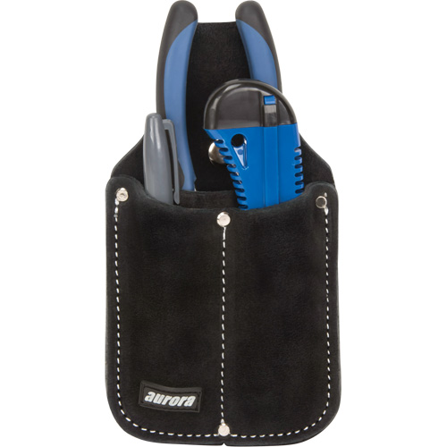 Utility Pouch, Knife Holder, Leather, 3 Pockets Brunswick Fyr & Safety
