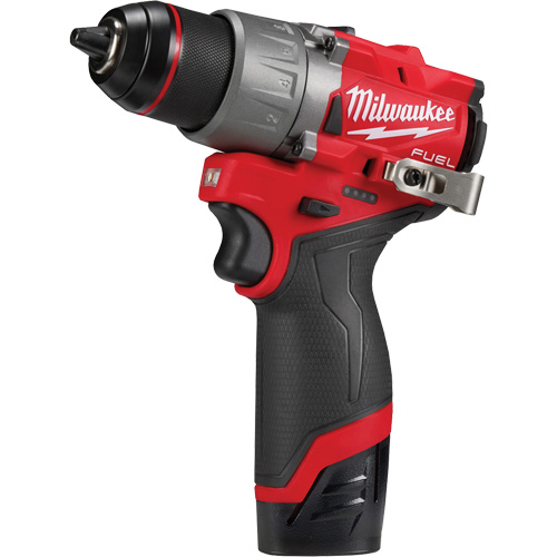 M12 Fuel Drill/Driver Kit, Lithium-Ion, 12 V, 1/2" Chuck, 400 in-lbs Torque Brunswick Fyr & Safety