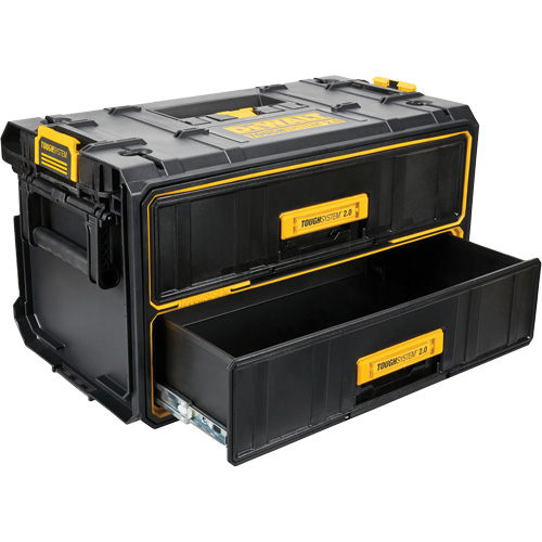 Unit&eacute; &agrave; deux tiroirs ToughSystem 2.0, 12-1/3" x 12-3/5", Noir/Jaune Brunswick Fyr & Safety