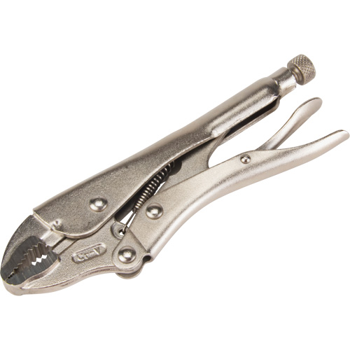 Locking Pliers with Wire Cutter, 7" Length, Curved Jaw Brunswick Fyr & Safety