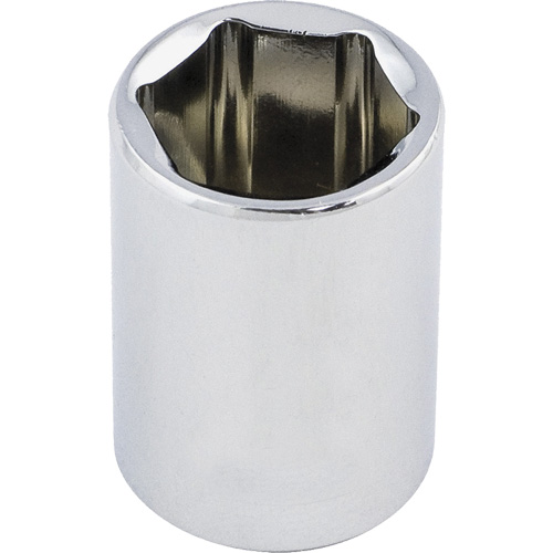Regular Chrome Socket, 1/2", 3/8" Drive, 6 Points Brunswick Fyr & Safety