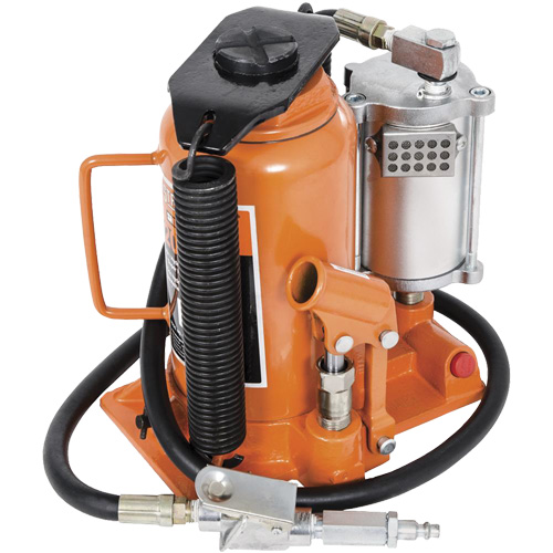 Super Heavy-Duty Bottle Jack, 20 Ton(s), Air Hydraulic, 20" Raised Height Brunswick Fyr & Safety