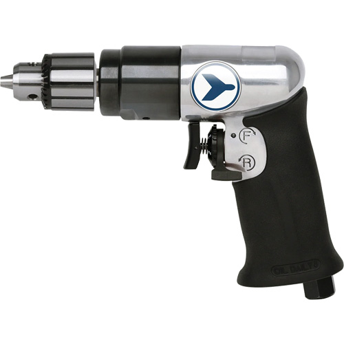 AD38VSRK Variable Speed Air Drill, 6 CFM, 1/4" NPT, 82 dBA, 3/8" Chuck, Keyed Brunswick Fyr & Safety