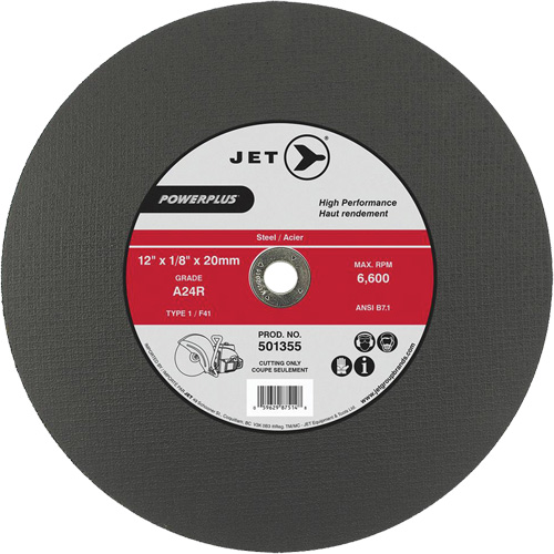 A24R PowerPlus Cut-Off Wheel, 14" x 1/8", 20 mm Arbor, Type 1, 5500 RPM Brunswick Fyr & Safety