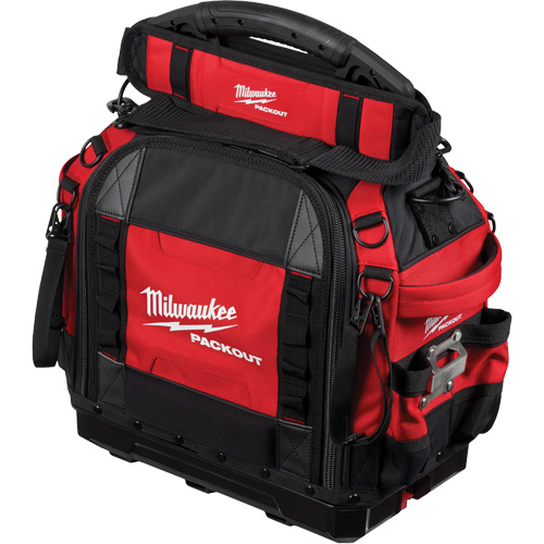 PackOut 15" Structured Tool Bag, Ballistic Polyester, 65 Pockets, Red Brunswick Fyr & Safety