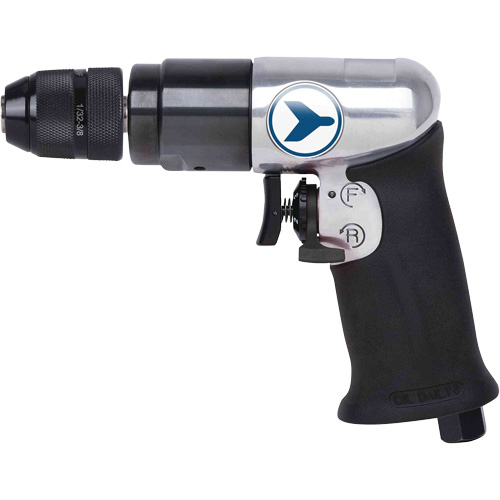 AD38VSR Perceuse pneumatique &agrave; vitesse variable, 6 pi³/min, 1/4" NPT, 3/8" mandrin, Sans cl&eacute; Brunswick Fyr & Safety