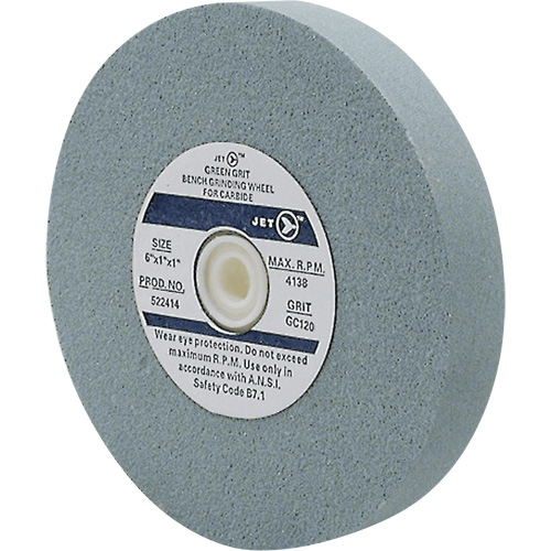 GC675C Bench Grinding Wheels, 6" x 3/4", 1" Arbor, Silicon Carbide Brunswick Fyr & Safety