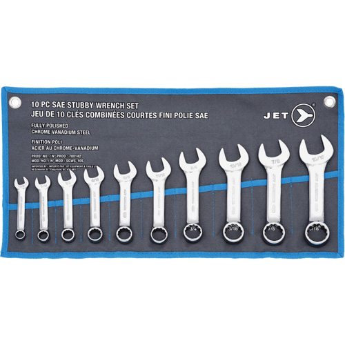 SCWS-10S Stubby Wrench Sets, Combination, 10 Pieces, Imperial Brunswick Fyr & Safety