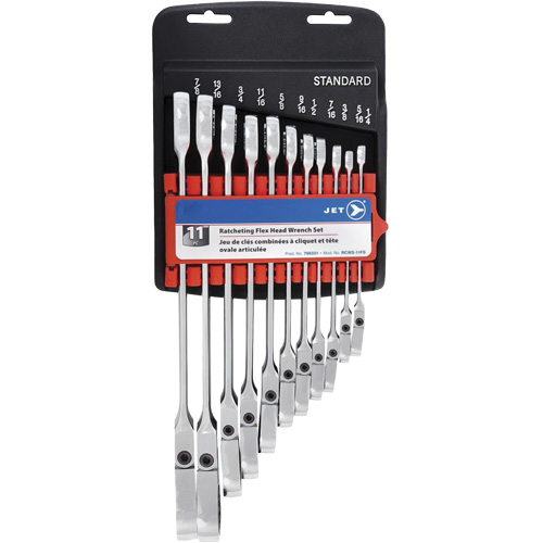 RCWS-11FS Flex Head Wrench Sets, Combination/Flex Head, 11 Pieces, Imperial Brunswick Fyr & Safety