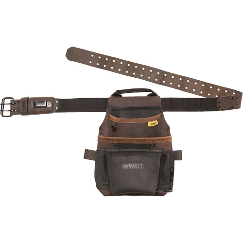 Poche &agrave; outils et ceinture, Porte-outil multiple, Cuir, 12 Poches Brunswick Fyr & Safety