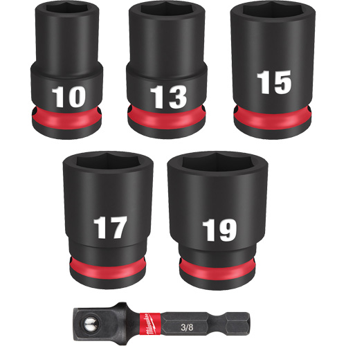 Shockwave Impact Duty Metric Socket Set, 6 Pcs, Impact, 3/8" Drive Size Brunswick Fyr & Safety