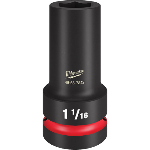 Shockwave Impact Duty Thin Wall Extra Socket, Impact, 1-1/16", 1" Drive, 6 Points, Deep Brunswick Fyr & Safety