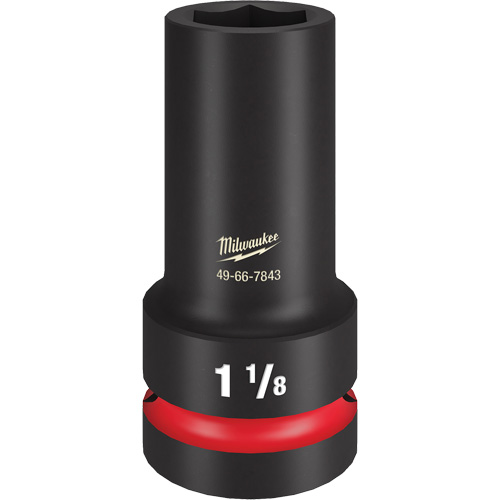 Douille &agrave; paroi extra mince Shockwave Impact Duty, Chocs, 1-1/8", Prise 1", 6 pans, Profond Brunswick Fyr & Safety