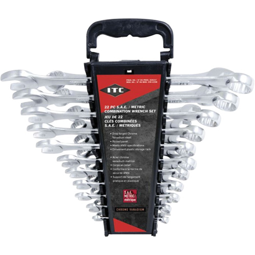 ICW-22SM Wrench Set, Combination, 22 Pieces, Imperial and Metric Brunswick Fyr & Safety