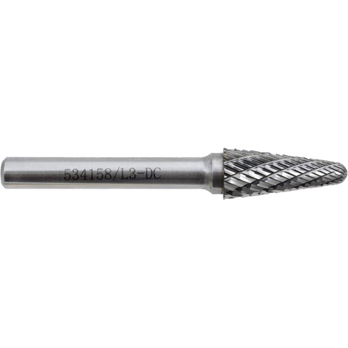 L3-DC Fraise conique 9 JET-KUT (embout rayon), 3/8" dia. Brunswick Fyr & Safety