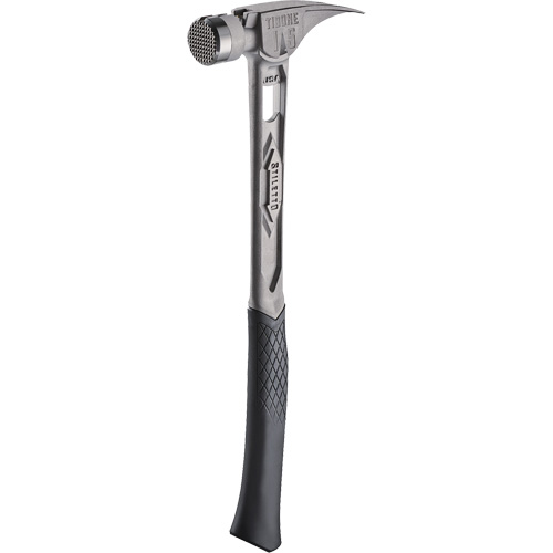 TIBONE Milled Titanium Framing Hammer, 15 oz., Solid Steel Handle, 17-17/50" L Brunswick Fyr & Safety